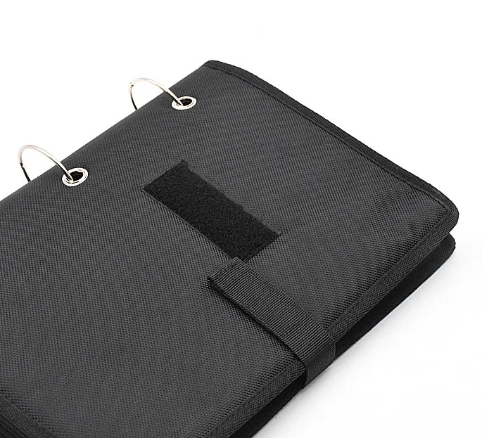 Embroidery Patch Collection Display Book with Detachable Metal Buckle PVC Armband Finishing Storage Hanging Bag for Posters