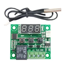 W1209 Blue/Red light DC 12V heat cool temp thermostat temperature control switch temperature controller thermometer thermo