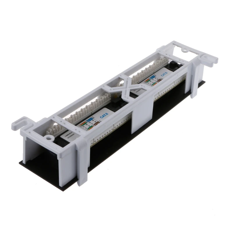 Imagem -02 - Suporte de Rack de Parede Ferramenta de Rede 12 Portas Cat6 Patch Panel Rede Rj45 Dropship O28 19