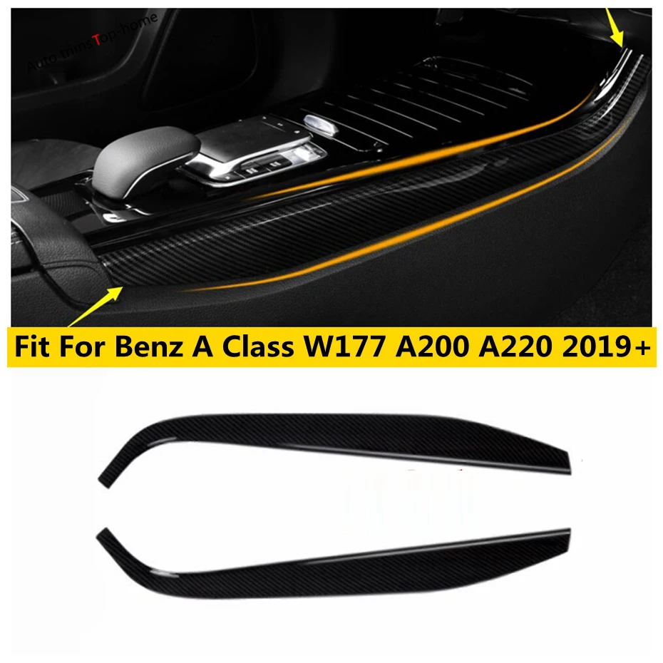 

Central Control Shift Gear Panel Stripes Cover Trim Fit For Mercedes Benz A Class W177 A200 A220 2019 - 2024 Car Accessories