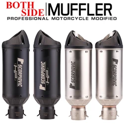51mm Right Left Universal Motorcycle Exhaust Muffler Escape Moto Laser Pipe For Z900 Z1000 CBR650 CBR500 Ninja400 YZF Motorcross