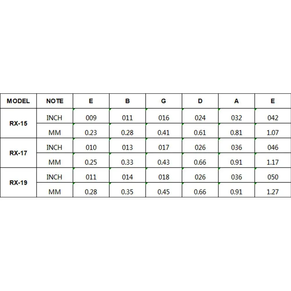 Orphee 일렉트릭 기타 문자열 6 개/대 RX15/RX17/RX19 슈퍼 라이트 고품질 기타 육각 탄소 스틸 기타 문자열