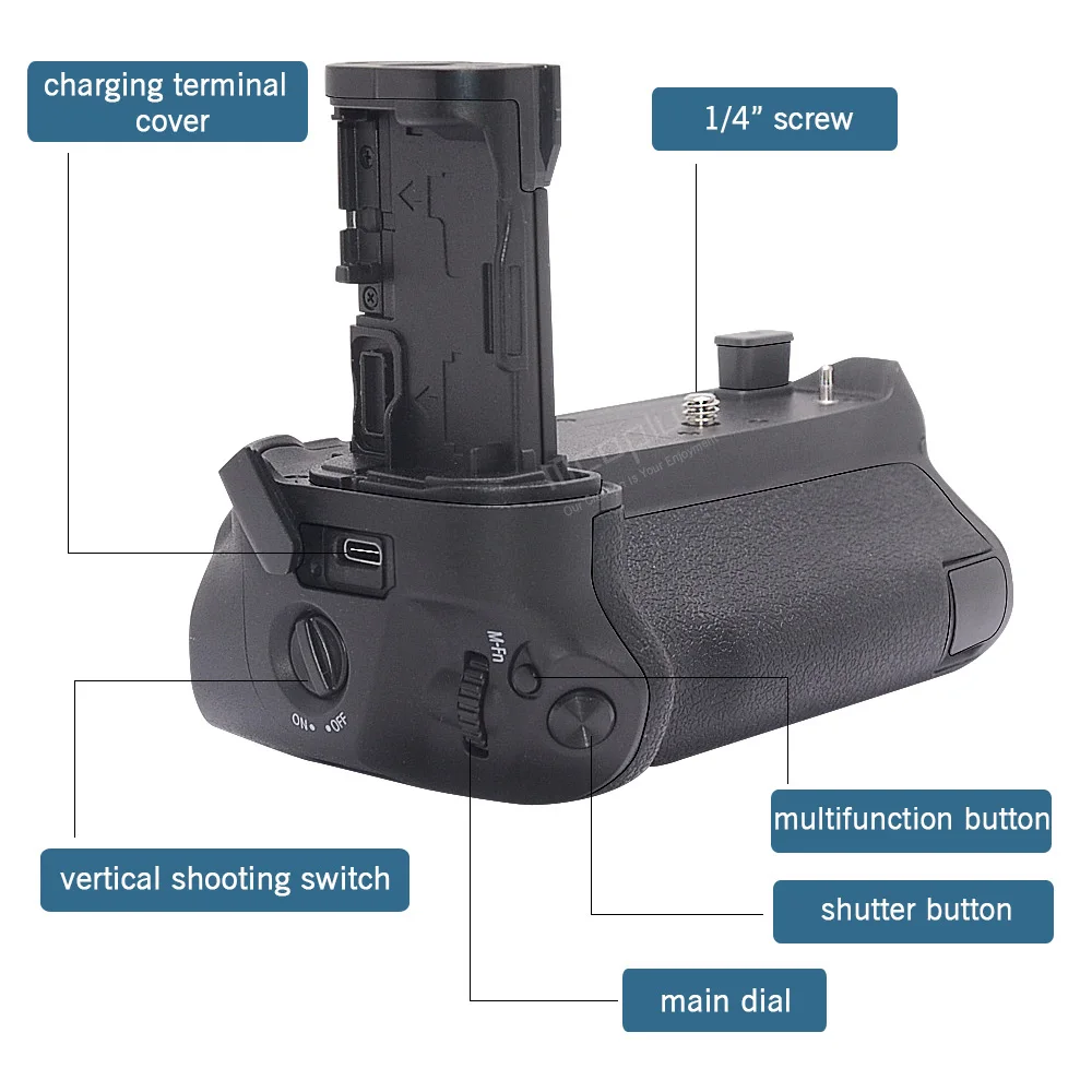 Mcoplus BG-EOS R Vertical Battery Grip Holder for Canon EOSR EOS R Camera Replacement as BG-E22