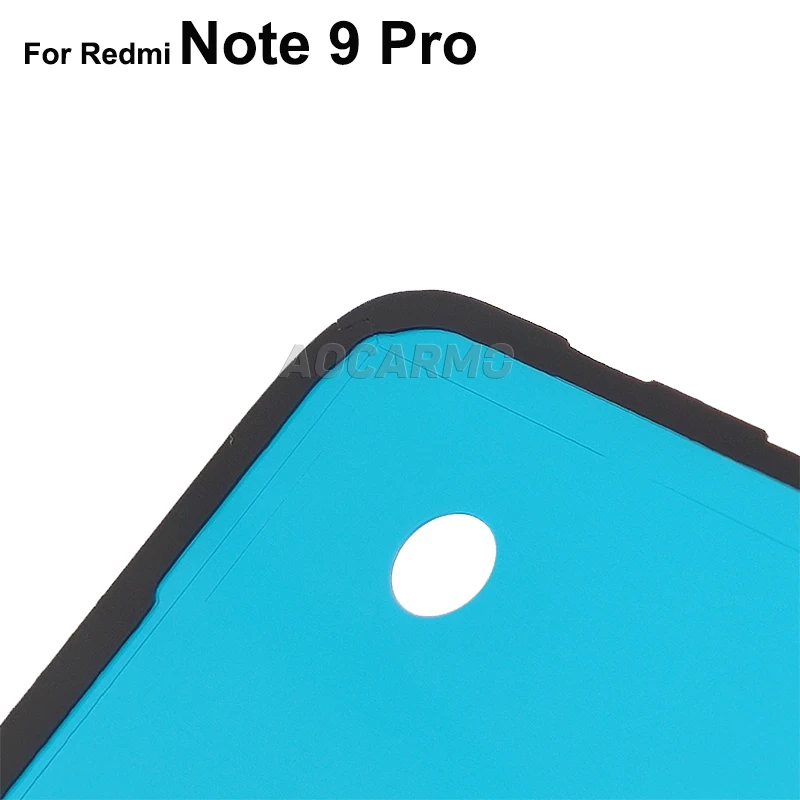 Aocarmo For Redmi Note 9 Pro Rear Housing Sticker Back Cover Adhesive Back Camera Glue