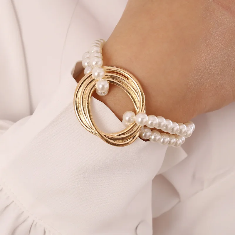 DIEZI  Imitation Pearls Sweater chain Long Necklaces Choker Necklaces Women ladies Statement Collar Party Gift Jewelry Fashion