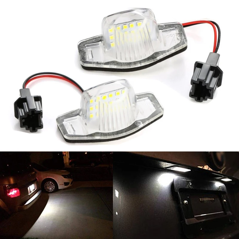 

2pcs led License Plate Light Canbus Number Lamp For Honda Crosstour CR-V CRV FR-V HR-V Jazz Fit 2002-2014 Odyssey Stream Logo