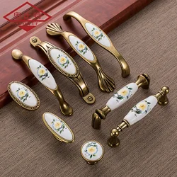 AOBT Ceramic Handles Drawer Dressers Antique Dresser Knobs Vintage Kitchen Accessories Cabinet Storage Door Handle Pulls Decor