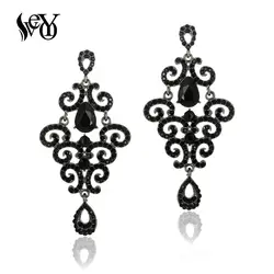 VEYO Vintage Rhinestone Drop Earrings Courtly Style Earrings for Women Fashion Jewelry Wholesale