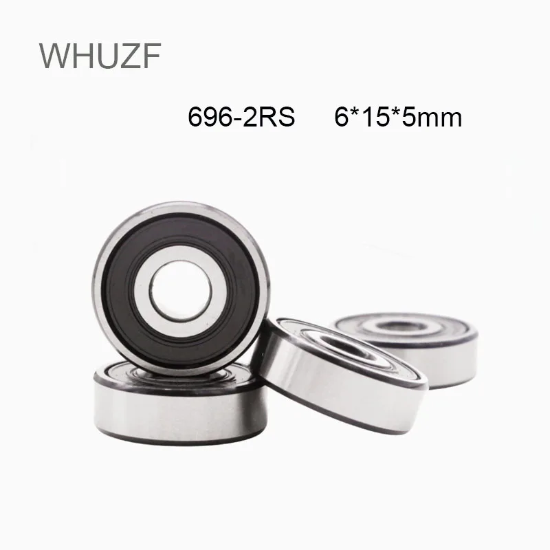 WHUZF 696RS Bearing ABEC-3 (10/20/50/100PCS) 6*15*5 mm Miniature 696-2RS Ball Bearings High quality RS 696 2RS With Blue Sealed