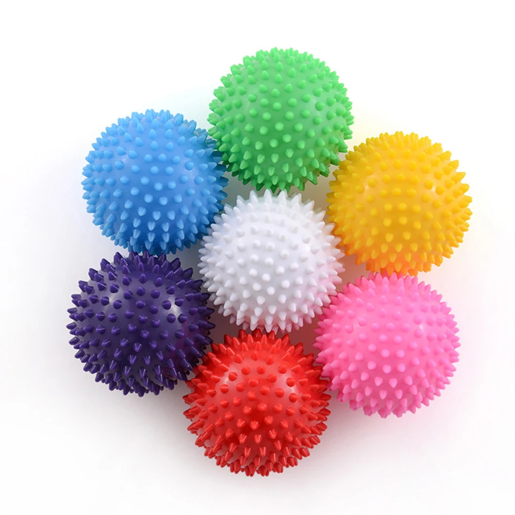 Spiky Fitness PVC Hand Massage Ball Trigger Point Sport Fitness Roller Portable Yoga Ball Hedgehog Sensory Training Grip Ball