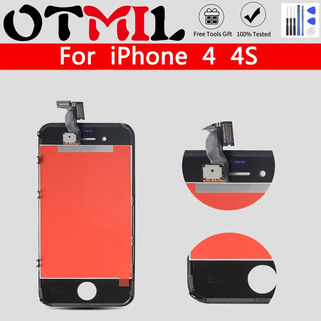 Wyświetlacz LCD OTMIL do iPhone'a 4 4S z ekranem dotykowym Digitizer Zamiennik do iPhone'a 5 5c 5s SE 4s 4 Wyświetlacz LCD bez martwych pikseli
