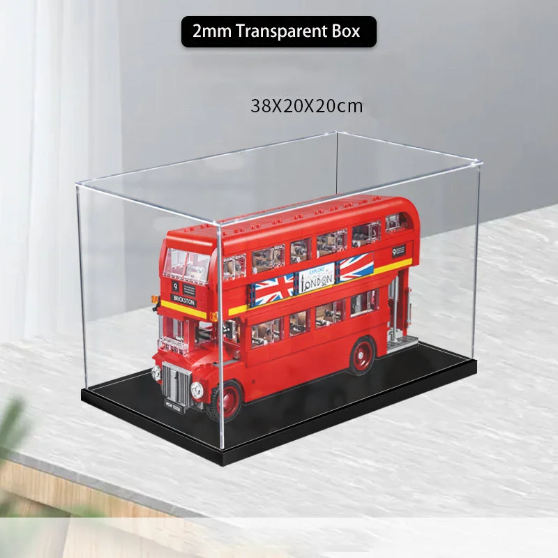 Acrylic Display Box For 10258 London Bus Dustproof Clear Display Box Showcase Kid‘s Xmas Gift Not Include The Model