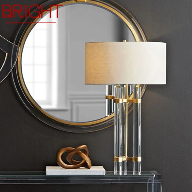 

BRIGHT Crystal Table Light Contemporary LED Luxury Creative Desk Lamp Decorative for Home Dinning Room