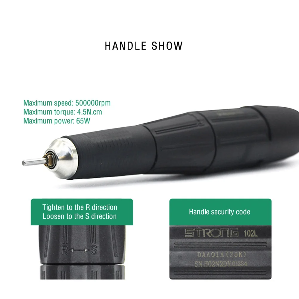 220V Nail Polishing Jewelry Tools 204 Micromotor Strong Goldsmith Wood Jade Engraver Handpiece Polishing Art Carving Machine