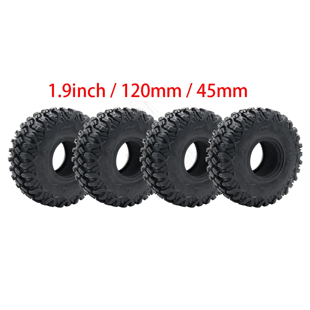 Lot De 4 Pneus RC 2,2 Pouces 137 Mm - Caoutchouc Pour Crawler TRX4 SCX10 1/10, Excellente Traction