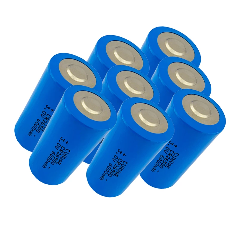 8PCS CR26500 CR 26500 26500 3.0V C Size Lithium Battery 6000mAh Li-MnO2 Batteries Superior LR14 R14P C SIZE battery