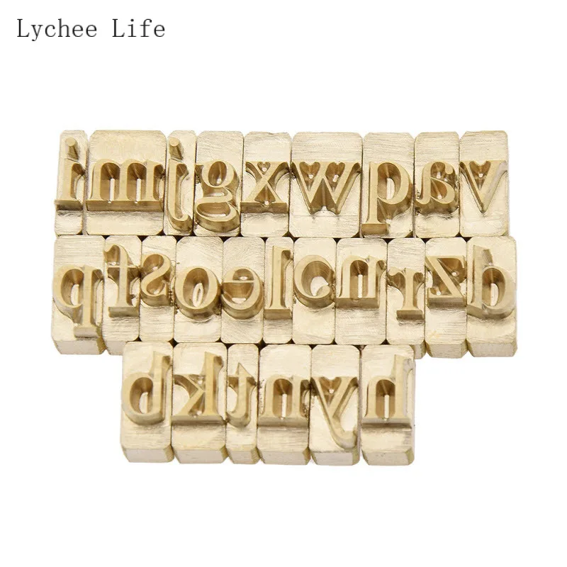 Lychee Life Leather Hot Stamping Machine Mold Tools DIY Word Punch Template Cutter Laser Cut Alphabet Mold Handmade Craft