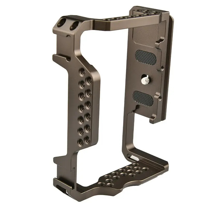 Aluminium Alloy Camera Cage Rig for Sony A7R III / A7 II / A7III Cameras W/ 2 Cold Shoe Mount for Microphone Light