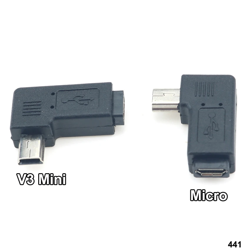 Mini USB to Micro USB Male Female Printer V3 Micro USB Plug Jack Power Connector Charging Adapter for Phone MP5 ect