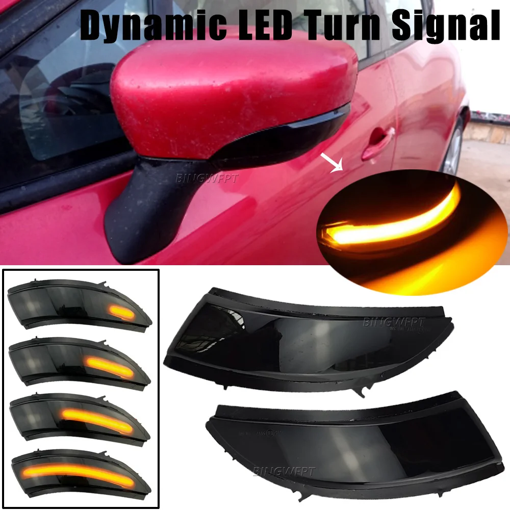 For Renault Captur Kaptur 13-16 Clio IV MK4 13-18 Zoe Dynamic Turn Signal Light LED Mirror Sequential Indicator Blinker Lamp