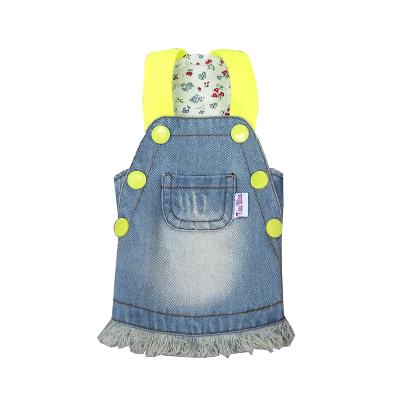 Pets Products Fashion Dog Clothes Cute Denim Dress For Small Puppy