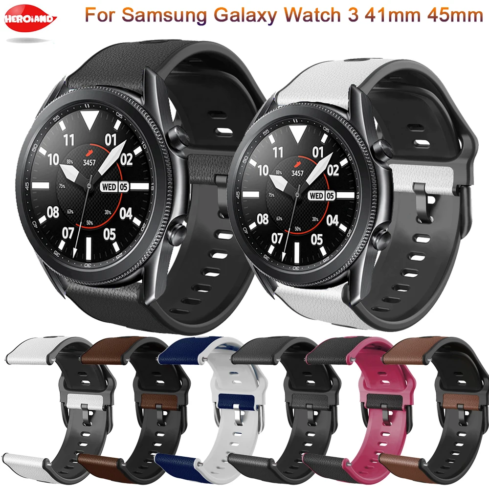 Leather Band For Samsung Galaxy watch Active 2 strap Gear S3 Frontier 20mm 22mm bracelet Huawei GT/2/Pro Galaxy watch4 44mm 46mm