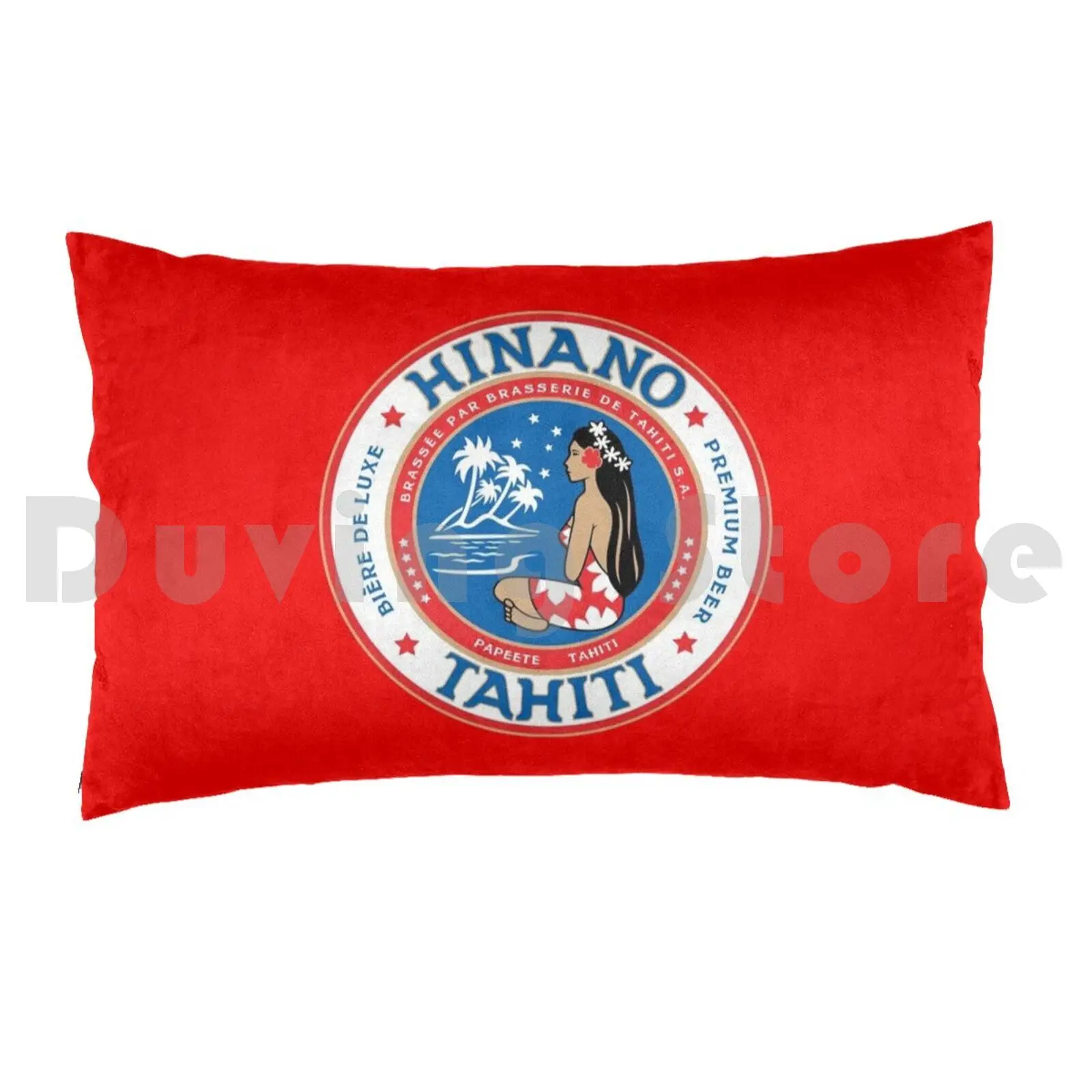 Hinano Tahiti Pillow Case Printed 50x75 Beer Brewery Drinks Tahiti Islands Brew Breweriana Beverages Tropical