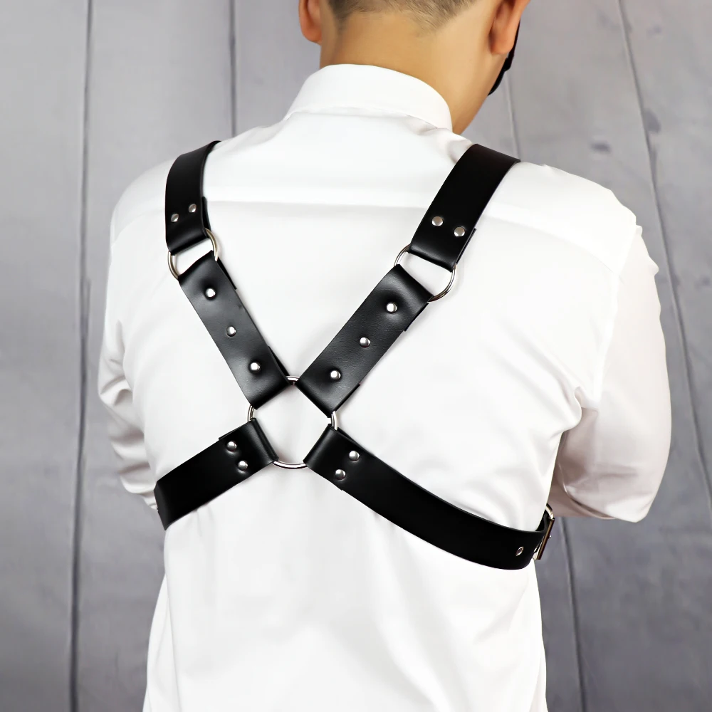 UYEE – ceintures de harnais pour hommes BDSM, Bondage Gay, poitrine, Cage, sangle, hauts fétichistes exotiques, Costume Rave pour adultes