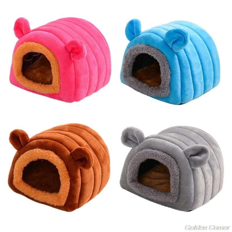 Hamster Tent Winter Warm Sugar Glider Cage Sleeping Bed House Cave for Guinea Pigs Small Animals Hedgehog Hideout D25 20