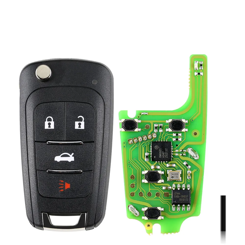 

Xhorse XKBU01EN Wire Remote Key for Buick Flip 4 Buttons English Version