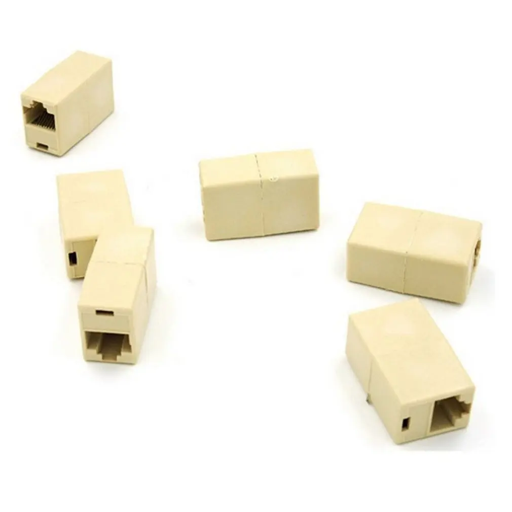 Соединитель сетевого кабеля RJ45, сетевой Ethernet, двойная прямая головка, соединительный кабель Lan
