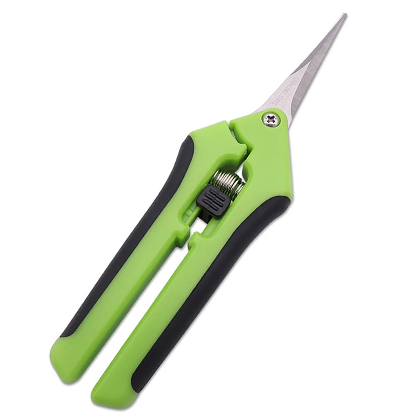 Gardening Hand Pruner Flower Pruning Shear with Stainless Steel Blade, Safety Lock, Labor-Saving Spring, Fruit Picking Shears