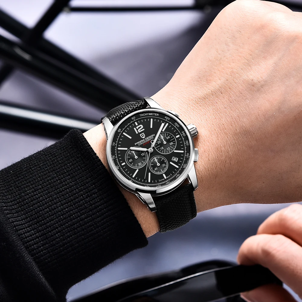 PAGANI DESIGN Mens Watches Sports Chronograph Men Quartz Wristwatches Top Luxury Business Waterproof Sapphire Glass Montre Homme