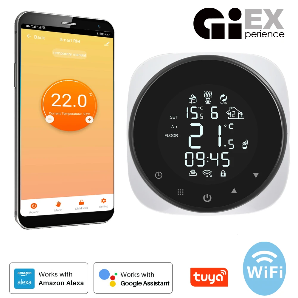 Tuya Smart Wifi Thermostat Temperature Controller for Water/Electric Floor Heating/Water Gas Boiler Works with Alexa Google Home