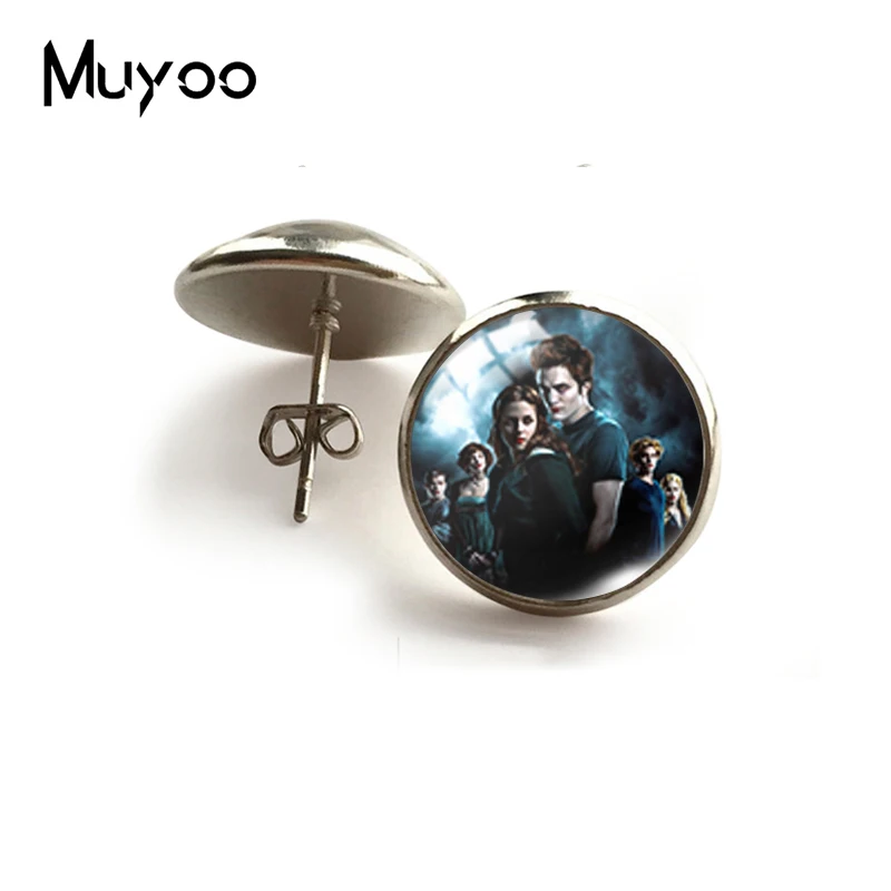 2021 New Twilight Stud Earring Cullen Family Round Earrings Glass Dome Jewelry Gifts Women