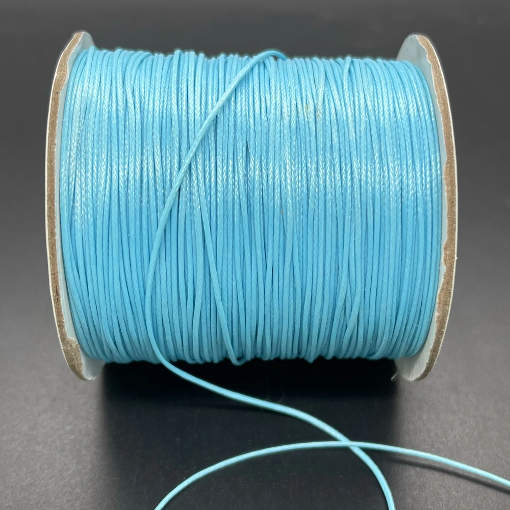 NEW 0.5/0.8/1.0/1.5/2.0mm Waxed Cotton Cord Thread String Strap Necklace Rope For Jewelry Making Shamballa Bracelet