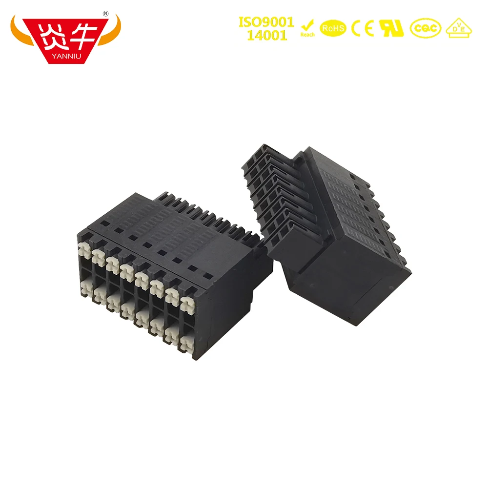 50Pcs 3.5MM 15EDGKNHB FEMALE DEGSON WEIDMÜLLER B2CF GRID INSTRUMENTATION DOUBLE LAYER CONNECTOR PLUG-IN TERMINAL BLOCK YANNIU