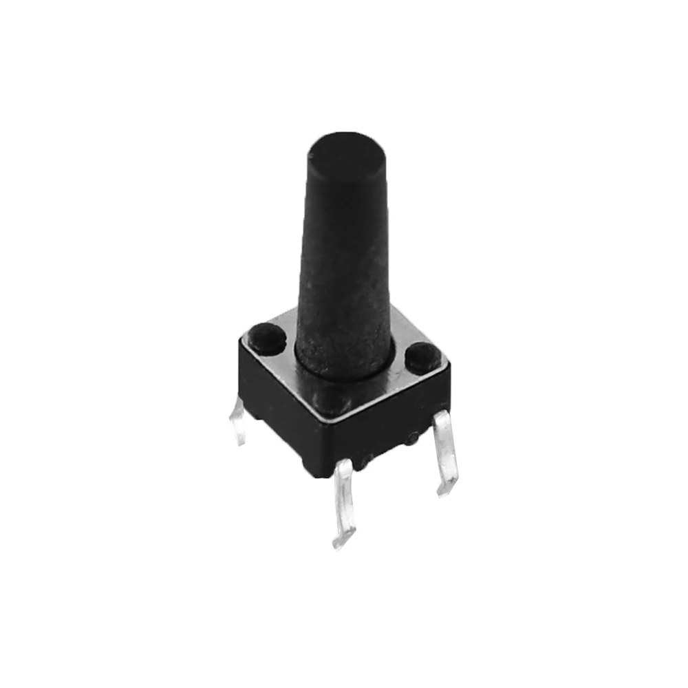 10 Models 100pcs 6*6 Tact Switch Tactile Push Button Switch Kit, Height: 4.3MM~13MM DIP 4P Micro Switch 6x6 Key Switch