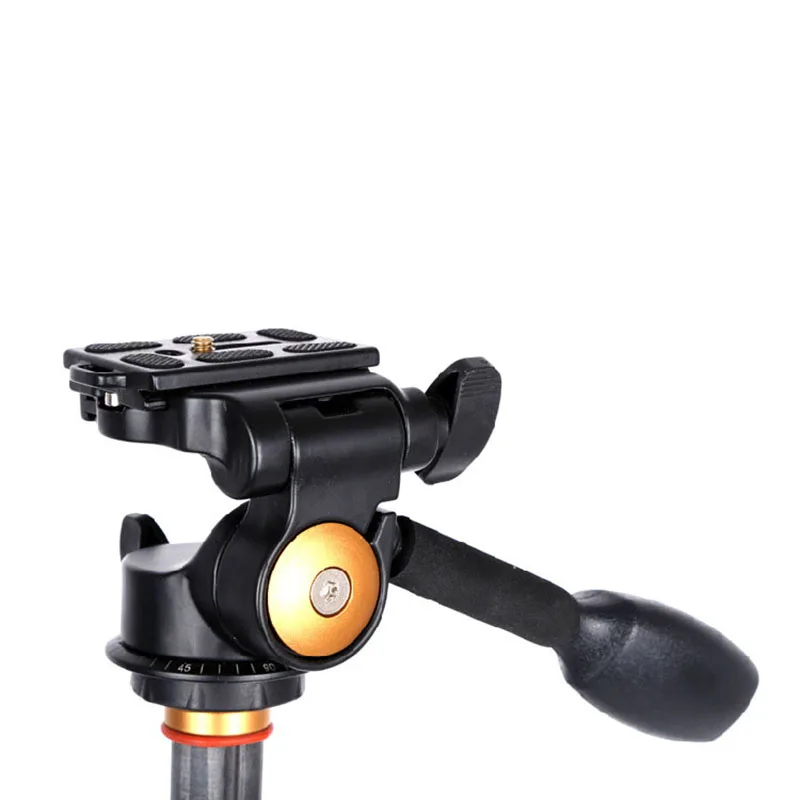 Q08 Video Tripod Ball Head 3-way Rocker Arm Control Fluid Head with Quick Release Plate for DSLR Camera Tripod Monopod