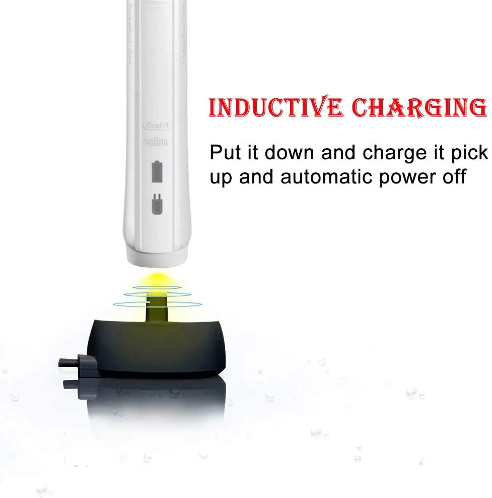 For Oral B Braun Toothbrush Charger Base Inductive Model 3757 Charger Portable Environmental ABS for Travel Replacement Black