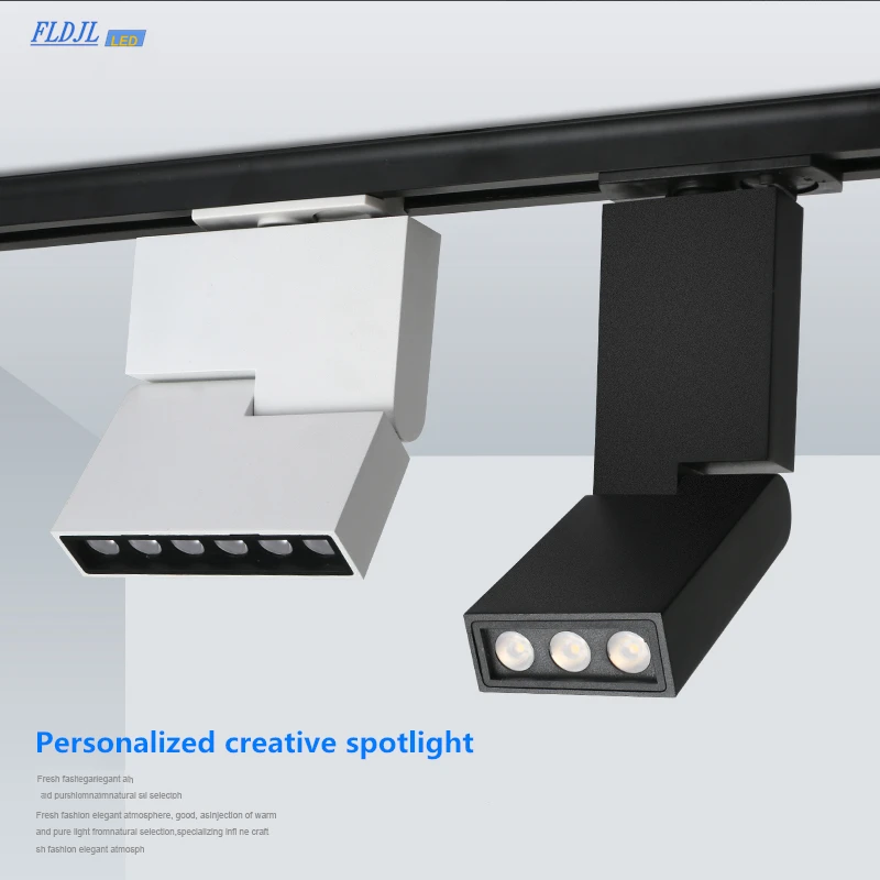 Dimmable LED Track Light 6W 12W Ceiling Rail Spotlight Led Tracking Fixture Spot Lamp Lighting For Shop Store Home Showroom