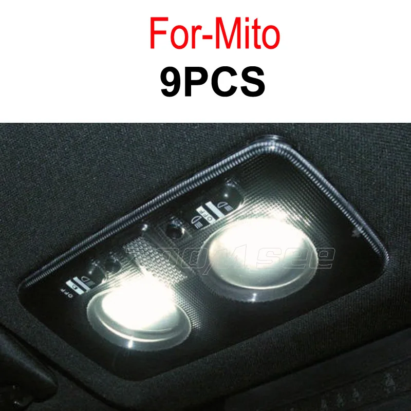 100% Perfect Error Free LED interior bulb dome map light Kit for Alfa Romeo Giulietta Mito Brera GT Spider 147 156 159 166