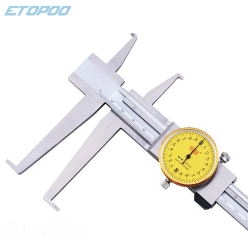 Knife-point  Inside Groove 9-150mm Dial Caliper Stainless Steel Long Claws Inner Vernier Calipers Measuring Tools inside caliper