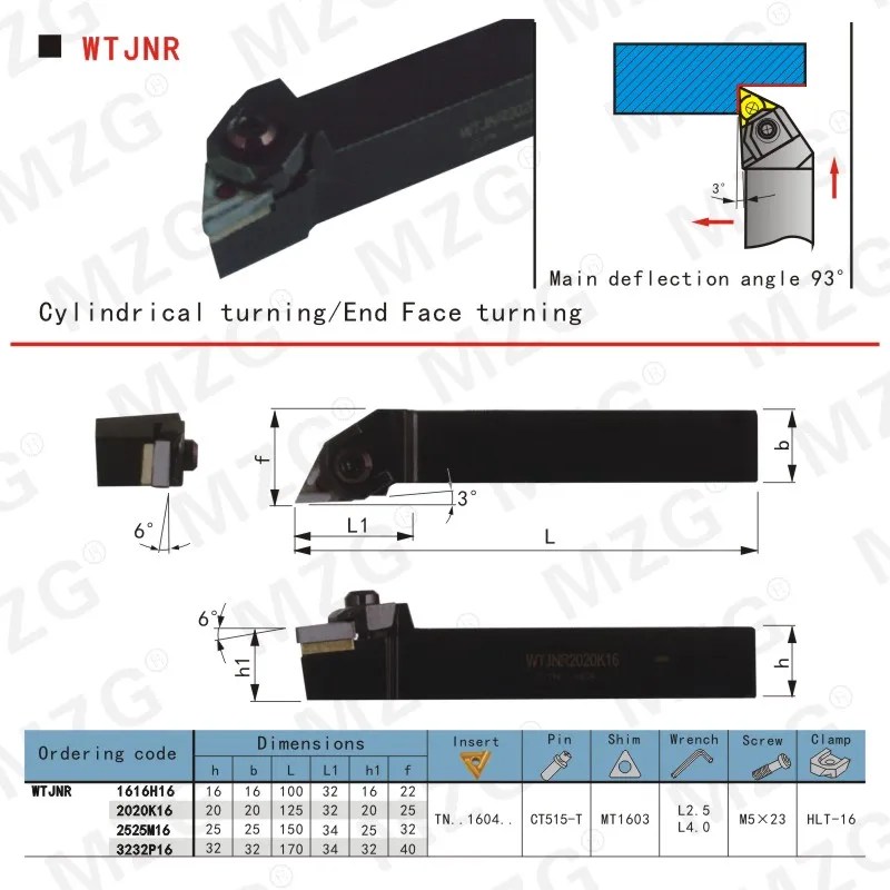 MOSASK WTJNR 2020 16 25  Machining Cutting Metal TNMG 1604 Insert Toolholder Boring Cutter CNC Lathe External Turning Tools