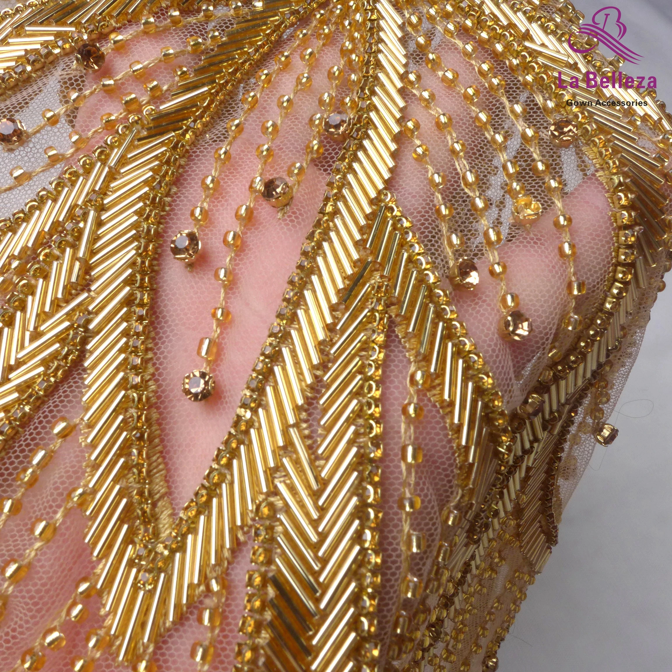 1 piece New fashion gold/silver/black beads patch for Sewing decoration dress/fashion design