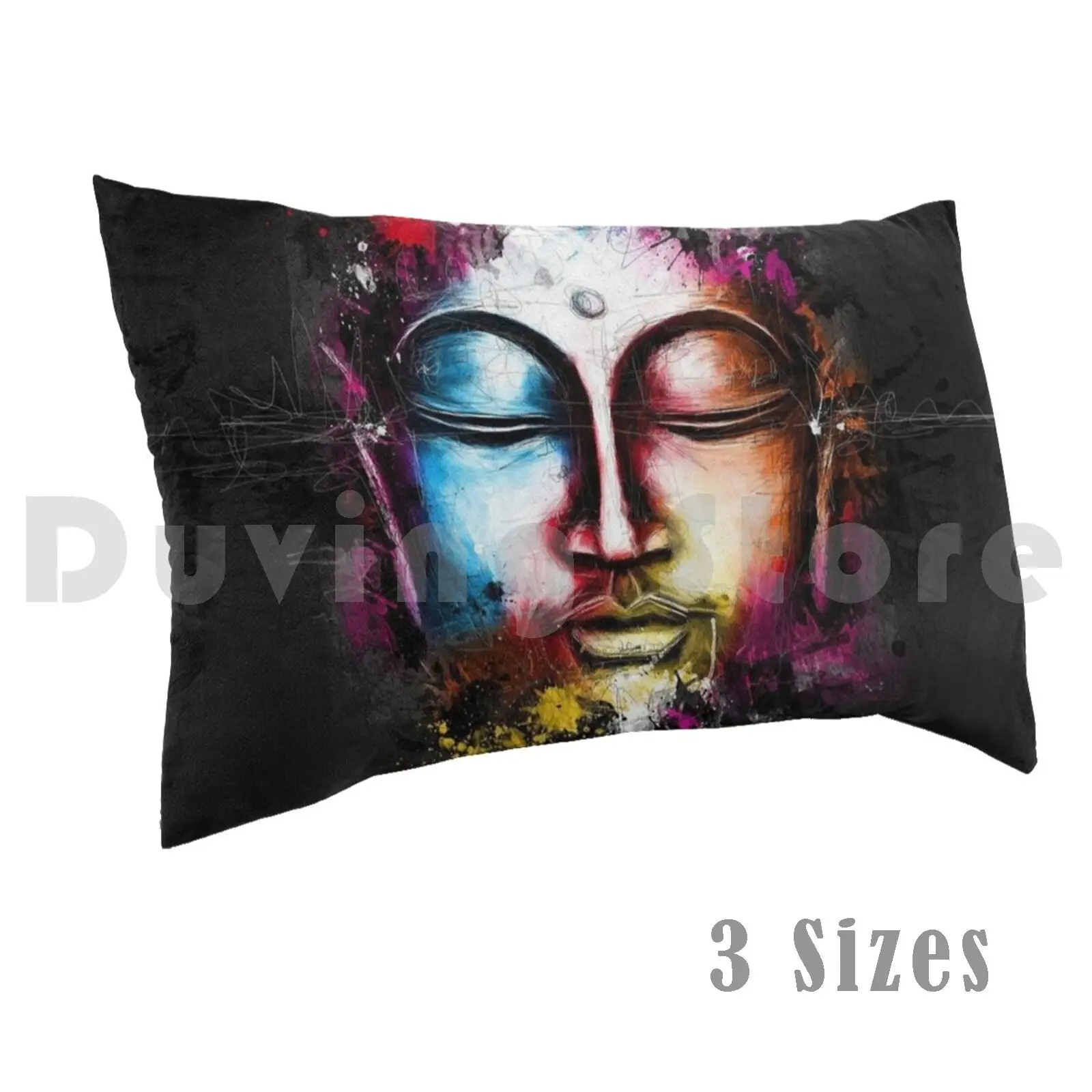 Colorful Buddha Life Flow Peace Art Pillow Case Printed 50x75 Buddha Buddhist Zen Yogi Yog Yoga