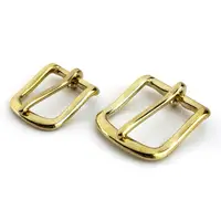 Solid Brass Belt Buckle Heel Bar Buckle Single Pin Half Buckle Waistband Head for Leather Craft Bag Strap Webbing Dog Collar 3
