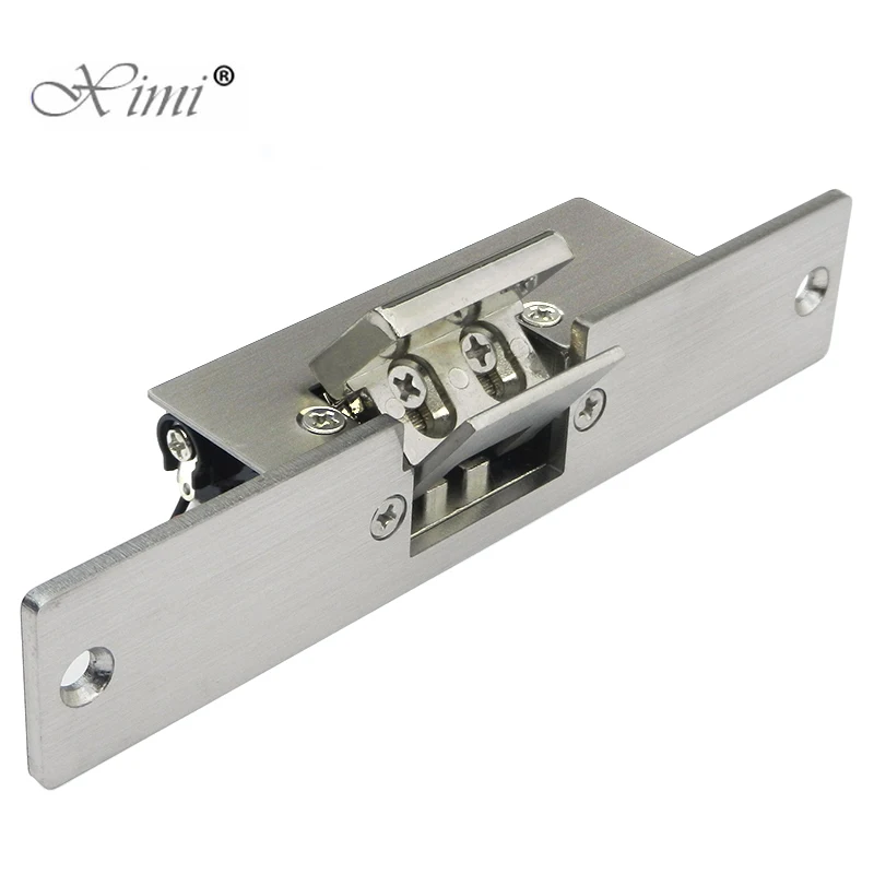 Fail Safe Electric Strike Suitable for Glass Door without Frame Locked when Energized Narrow Type Door Lock 800KG Holding Force