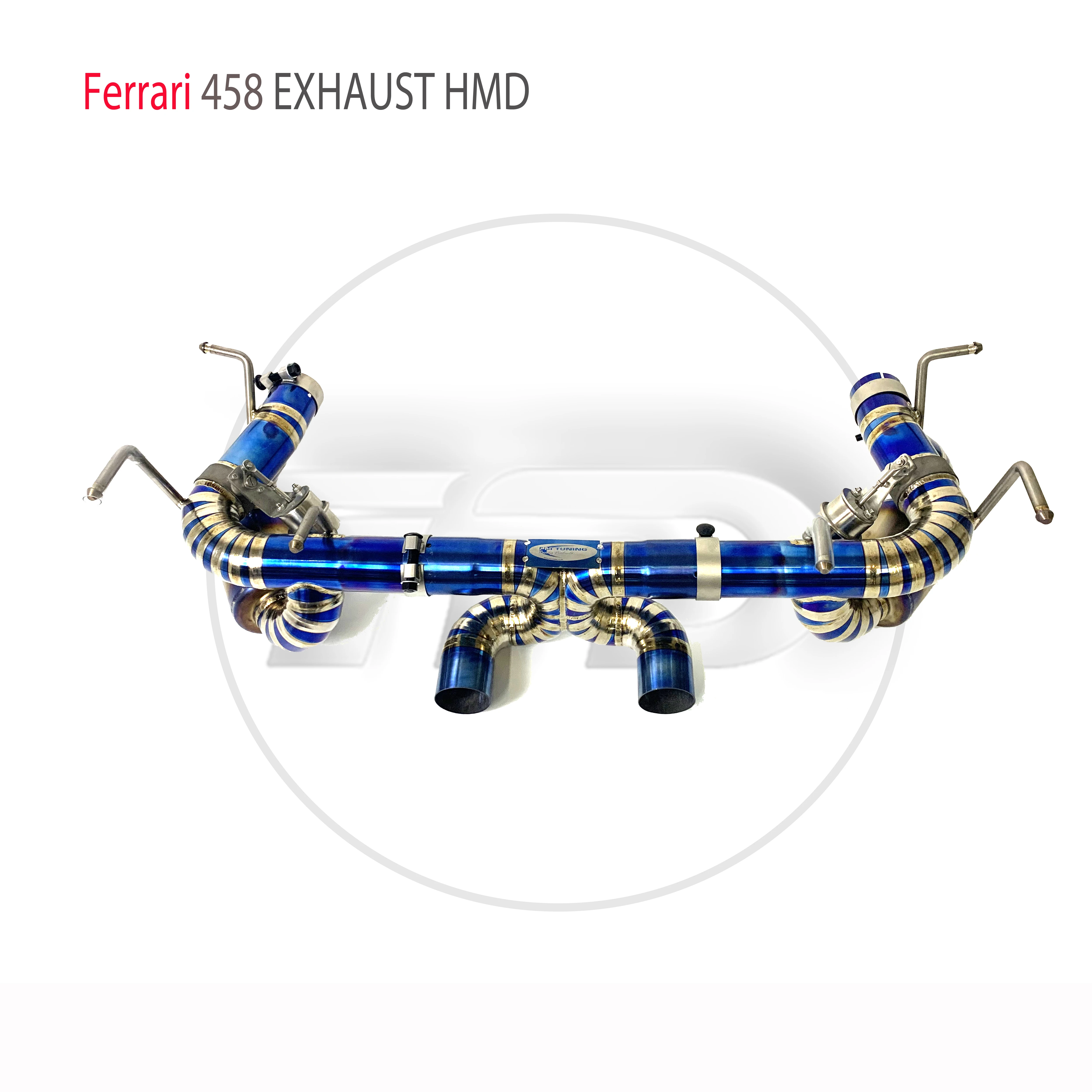 

HMD Titanium Alloy Exhaust Pipe Manifold Downpipe is Suitable for Ferrari 458 Auto Modification Electronic Valve Muffler For Car