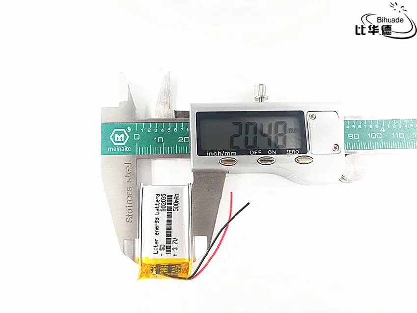 جيد كوليتي 3.7V ، 500mAH ، 602035 بوليمر ليثيوم أيون/بطارية ليثيوم أيون ل لعبة ، قوة البنك ، GPS ، mp3 ، mp4